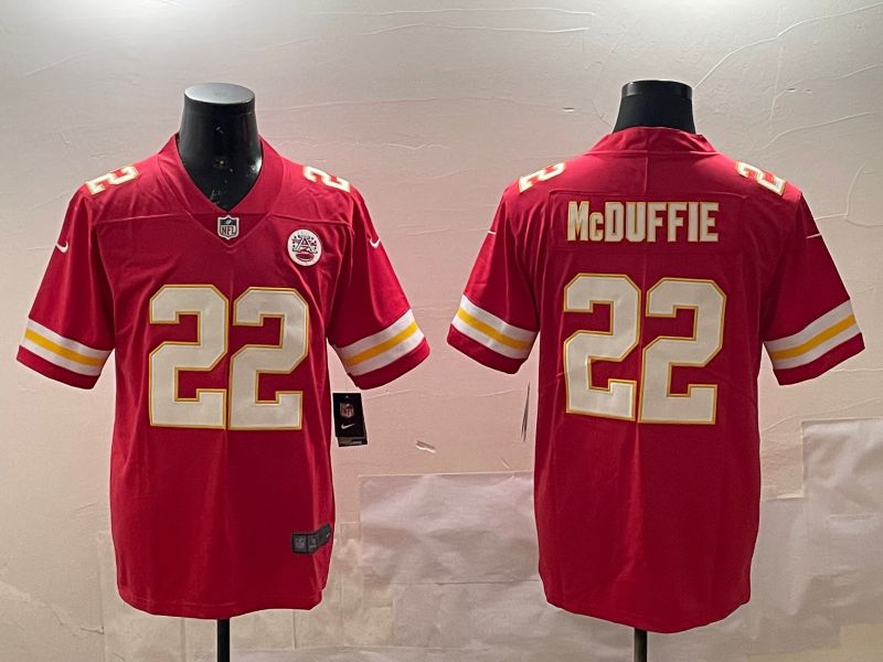 Men Kansas City Chiefs #22 Mcduffie Red Second generations 2025 Nike Limited NFL Jersey style 1
